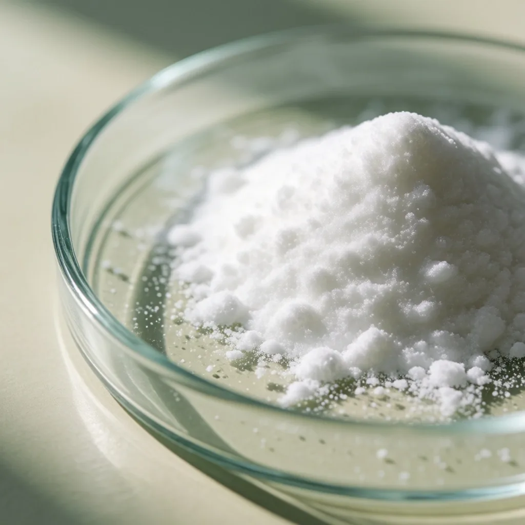Poudre de magnésium bisglycinate en gros plan